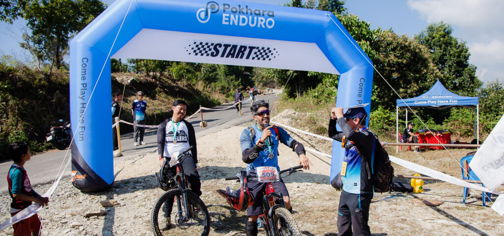 3rd Pokhara Enduro Race finish line